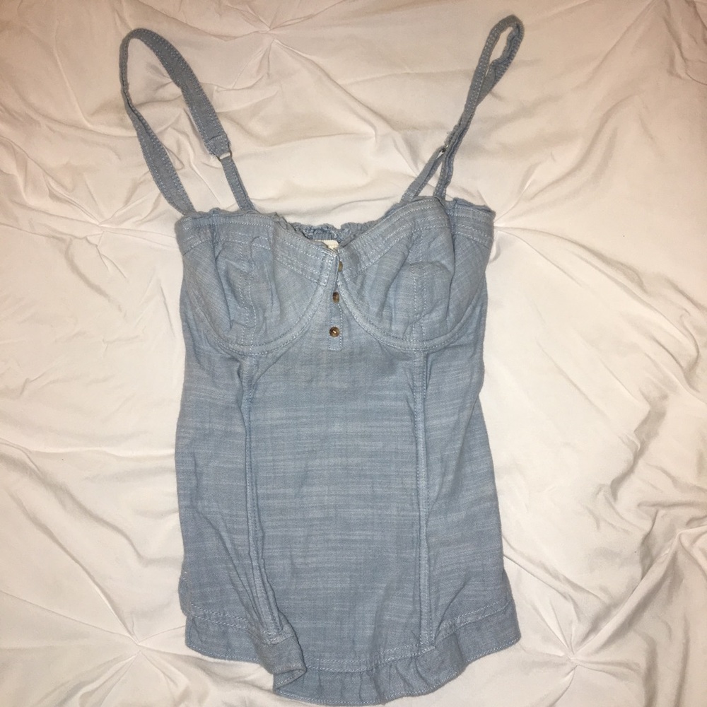 Abercrombie & Fitch Blue Corset Top